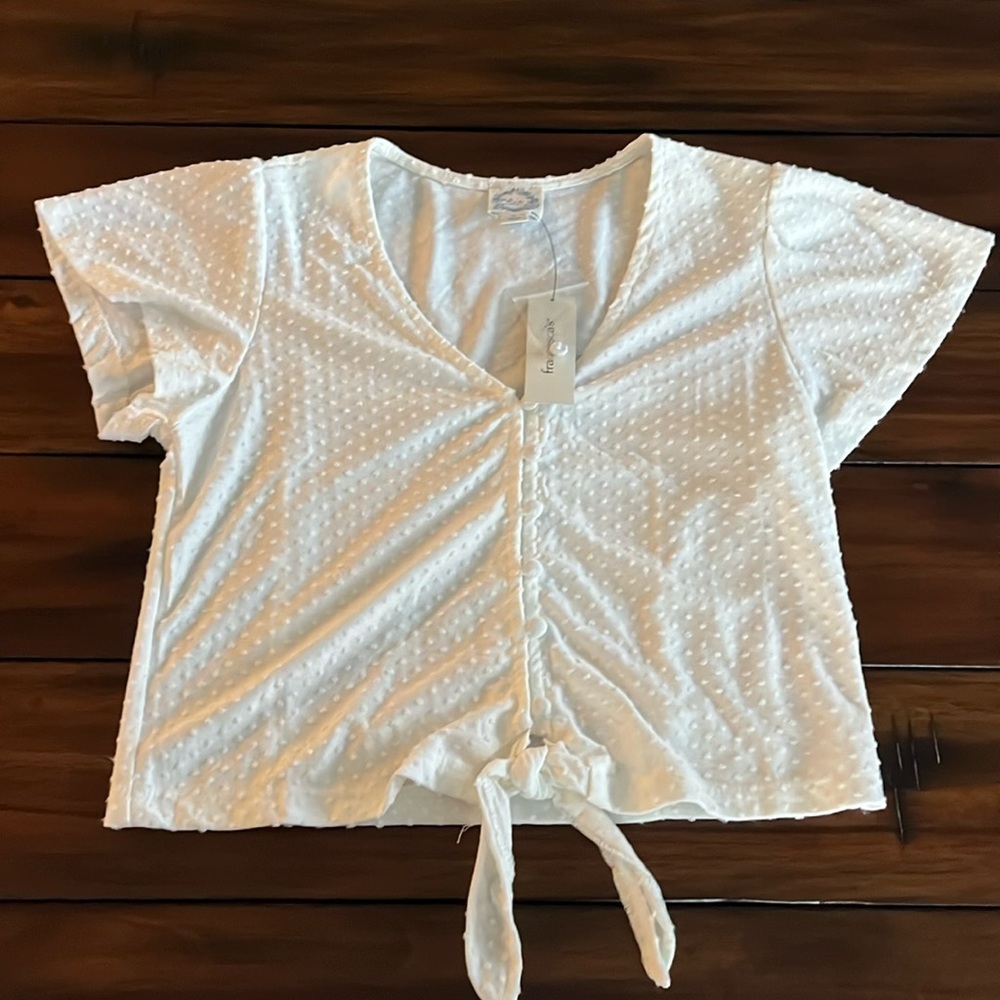francesca’s white button down size small